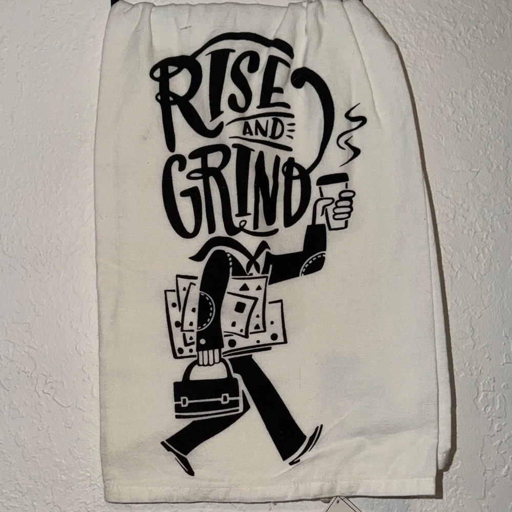 Primitives by Kathy LOL Towel Rise and Grind NWT New